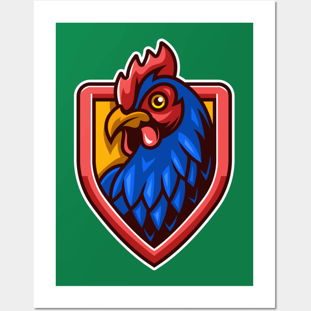 Rooster Wall Art by mightyfire